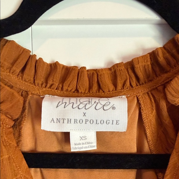 Anthropologie Long Sleeve Rust Dress - Picture 2 of 2